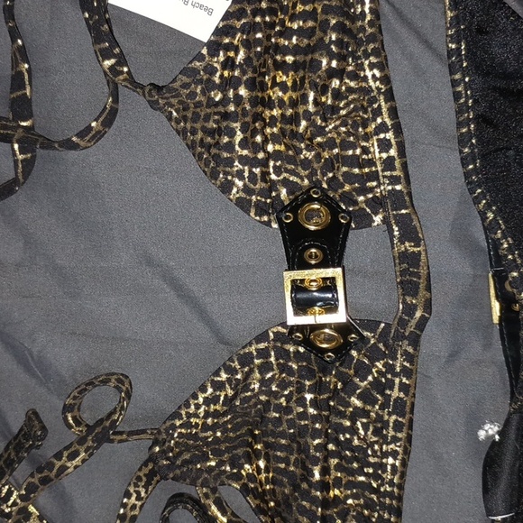 Beach Bunny NWT Miss Demeanor XS Gold - Picture 2 of 8